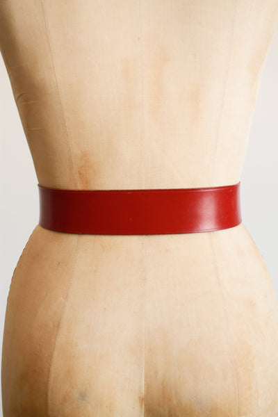 1970s Red Wide Leather Belt