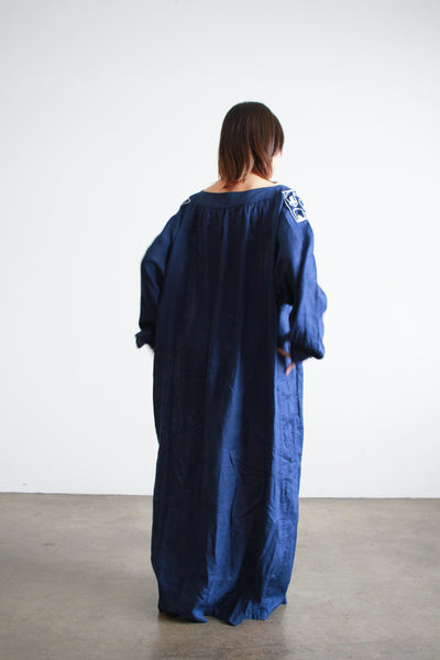 1980s Han Feng Linen Oversized Dress