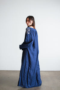 1980s Han Feng Linen Oversized Dress