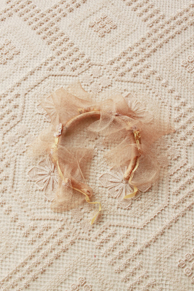 1920s Net Tulle Wedding Head Band
