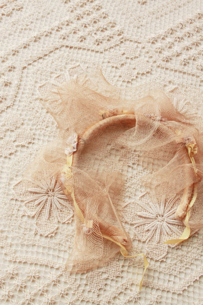 1920s Net Tulle Wedding Head Band