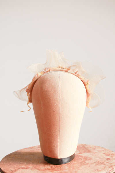 1920s Net Tulle Wedding Head Band