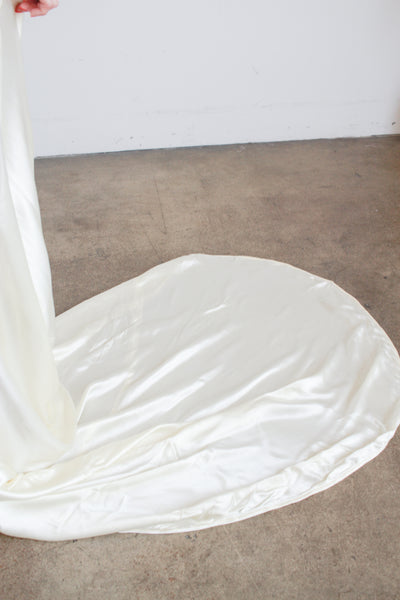 1930s Ivory Liquid Satin Bias Gown