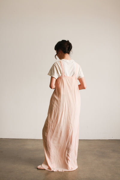 1940s Blush Pink Silk Slip Dress