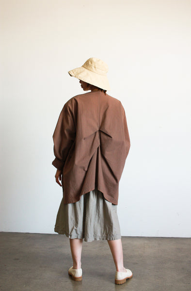 1980s Issey Miyake Brown Twill Cocoon Jacket