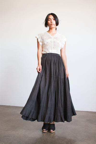 Oaxacan Cotton Gauze Midi Skirt