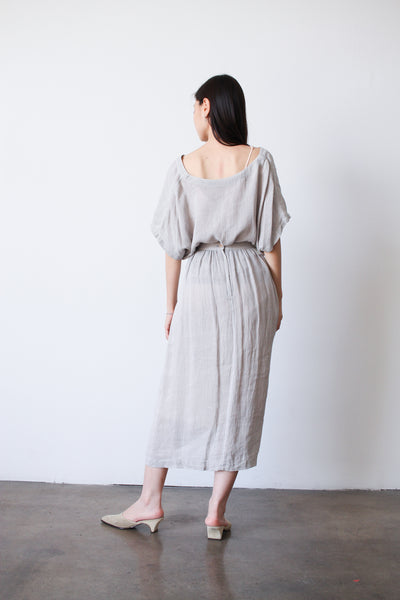 1980s Issey Miyake Grey Woven Strapped Set