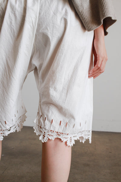 Victorian White Cotton Eyelet Bloomers