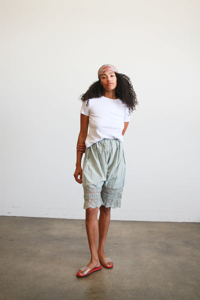 Antique Dyed Cotton Lace Trim Bloomers