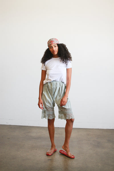 Antique Dyed Cotton Lace Trim Bloomers