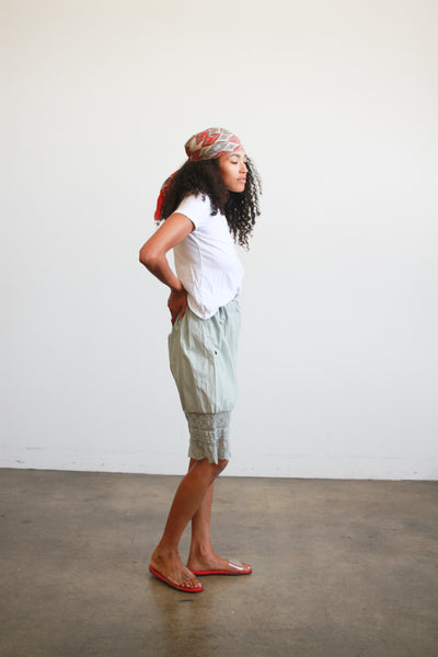 Antique Dyed Cotton Lace Trim Bloomers