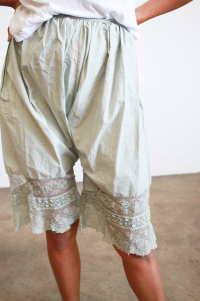 Antique Dyed Cotton Lace Trim Bloomers