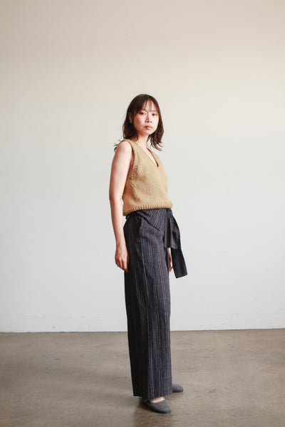 1980s Issey Miyake Navy Cotton Woven Pants