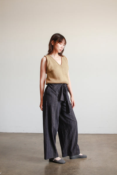 1980s Issey Miyake Navy Cotton Woven Pants