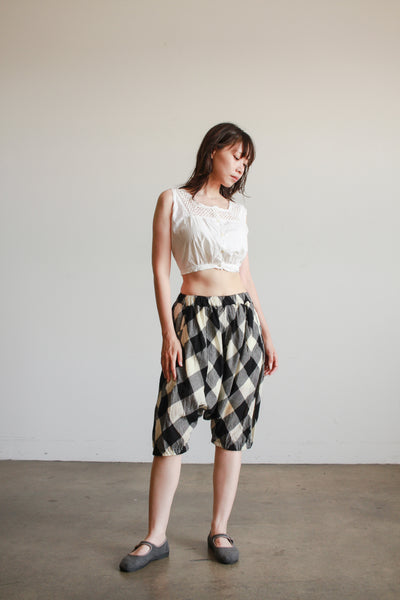 1990s Comme Des Garçons Plaid Wool Shorts