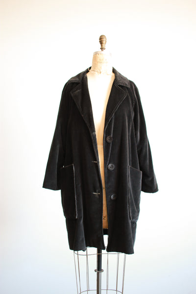 1970s Black Corduroy Coat
