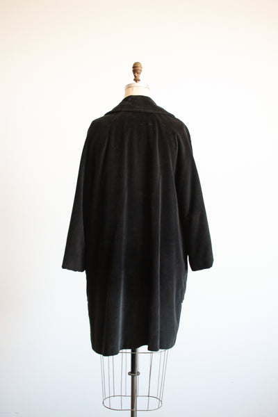 1970s Black Corduroy Coat