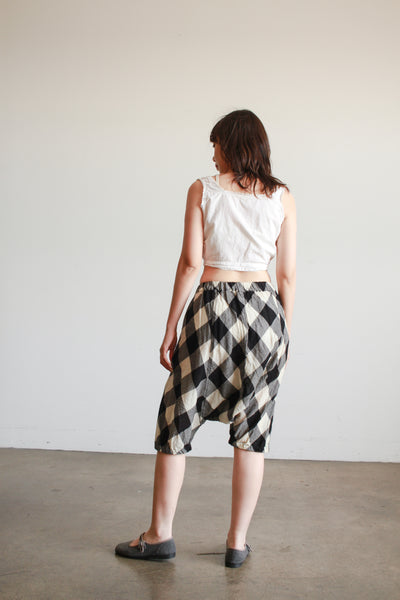 1990s Comme Des Garçons Plaid Wool Shorts