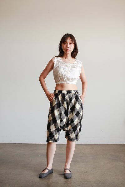 1990s Comme Des Garçons Plaid Wool Shorts