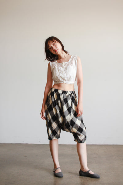 1990s Comme Des Garçons Plaid Wool Shorts