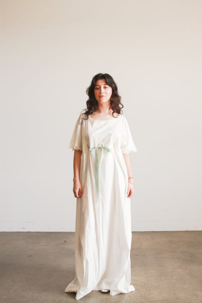 Edwardian Mint Ribbon Tie Night Gown