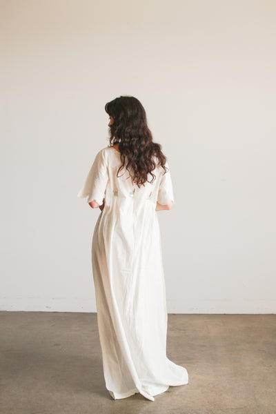Edwardian Mint Ribbon Tie Night Gown