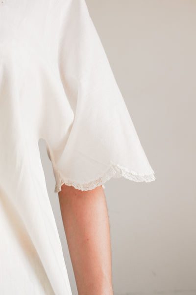 Edwardian Mint Ribbon Tie Night Gown