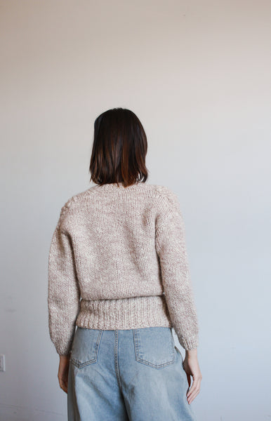 1970s Oatmeal Chunky Knit Pullover