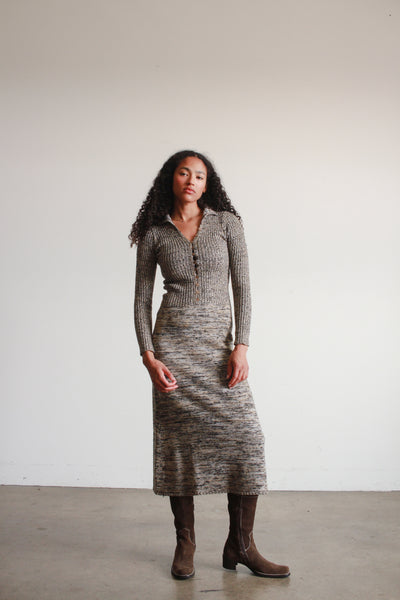 1980s Spaceknit Midi Sweater Dress