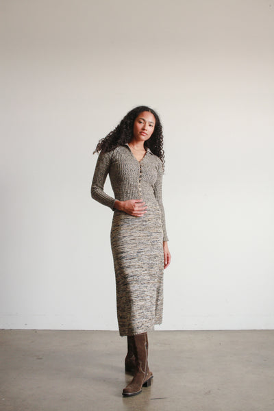 1980s Spaceknit Midi Sweater Dress