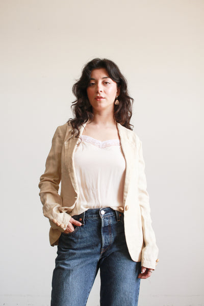 1920s Ecru Linen Blazer