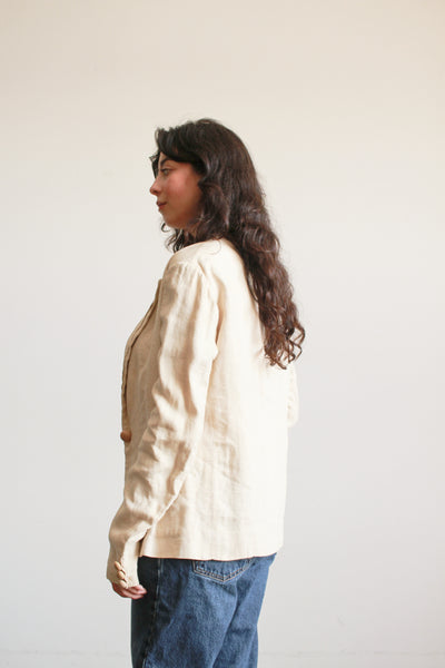 1920s Ecru Linen Blazer