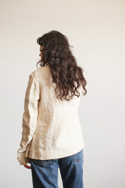 1920s Ecru Linen Blazer