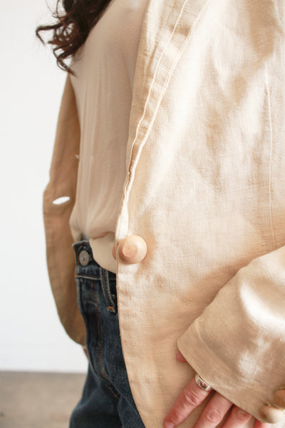 1920s Ecru Linen Blazer
