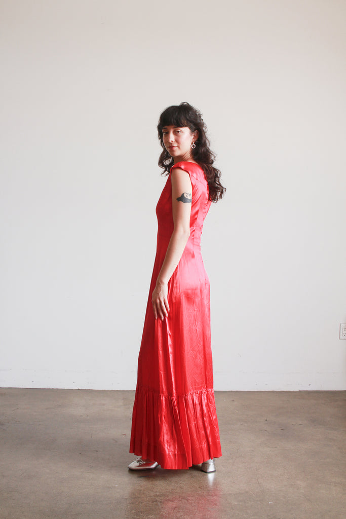 cherry red satin dress ASOS Design - Cami Maxi Dress - Women - Polyester - 12 US