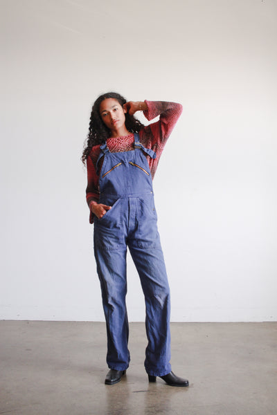 1970s Indigo French Workwear Overalls