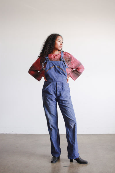 1970s Indigo French Workwear Overalls