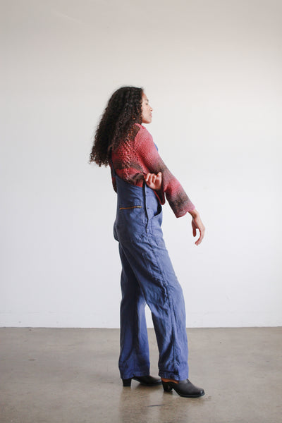 1970s Indigo French Workwear Overalls