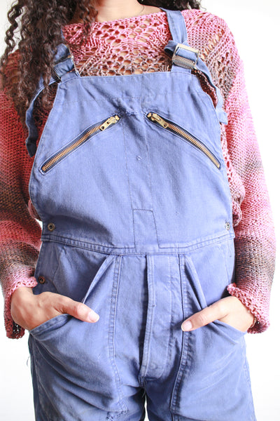 1970s Indigo French Workwear Overalls