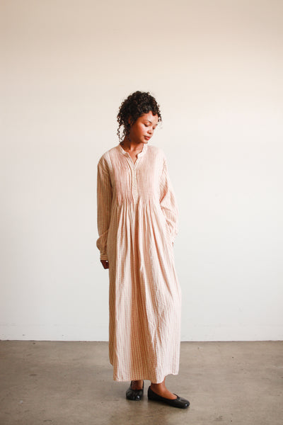 1990s L.L. Bean Red Calico Cotton Nightdress