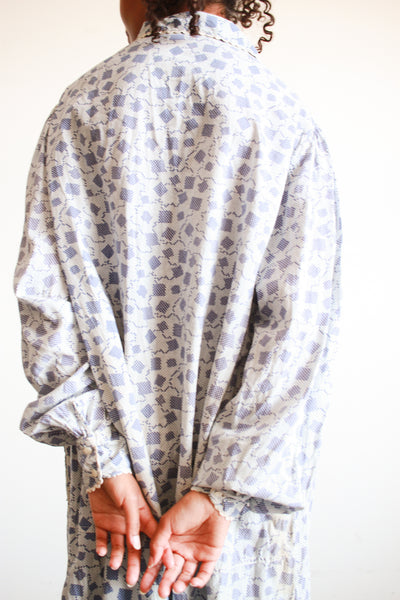 Antique Calico Print Cotton Nightgown Dress