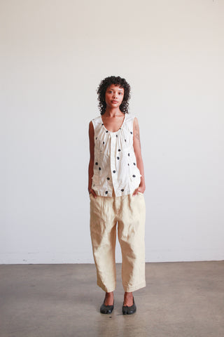 1990s Puett Butter Yellow Linen Pants