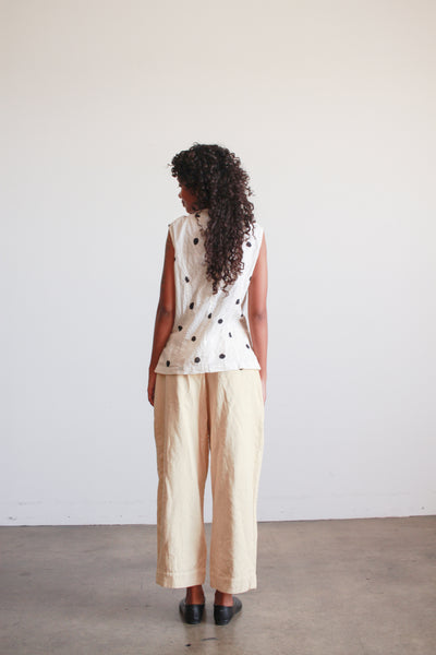 1990s Puett Butter Yellow Linen Pants