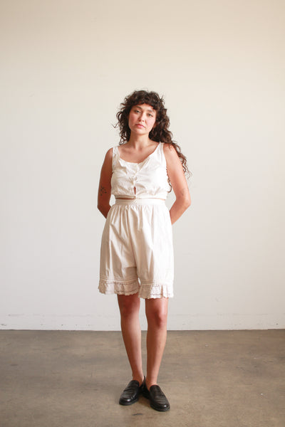 Antique Cream Crochet Trim Bloomers