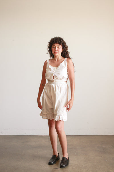 Antique Cream Crochet Trim Bloomers