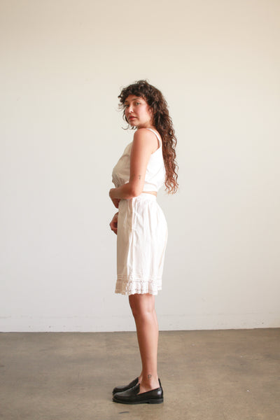 Antique Cream Crochet Trim Bloomers