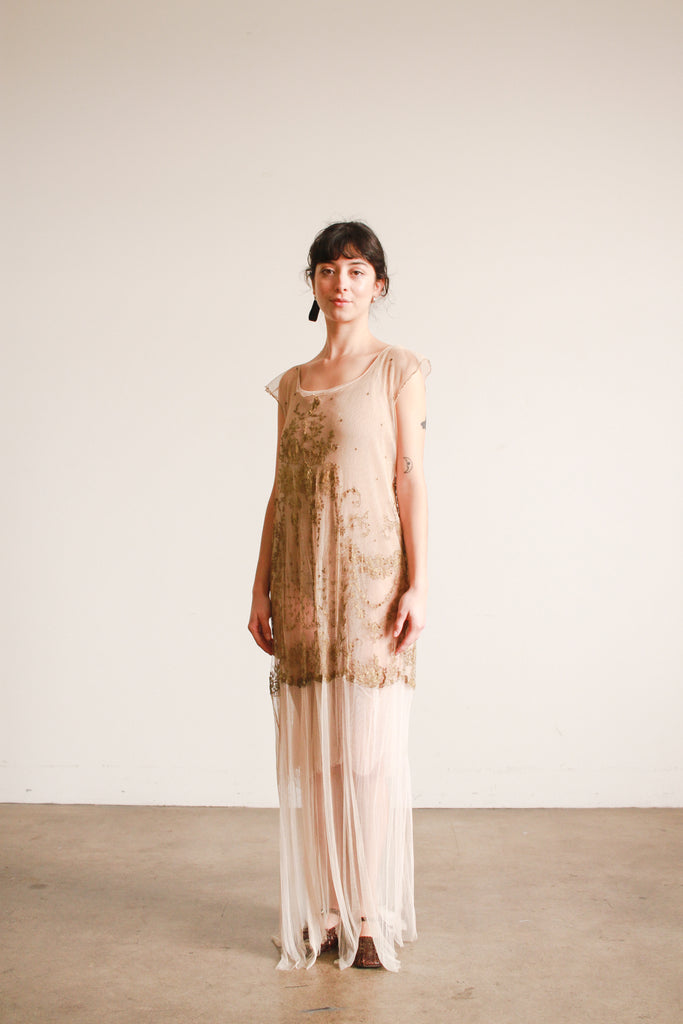 layered net dress Elegant Layered Ruffle Mesh Dress For Women