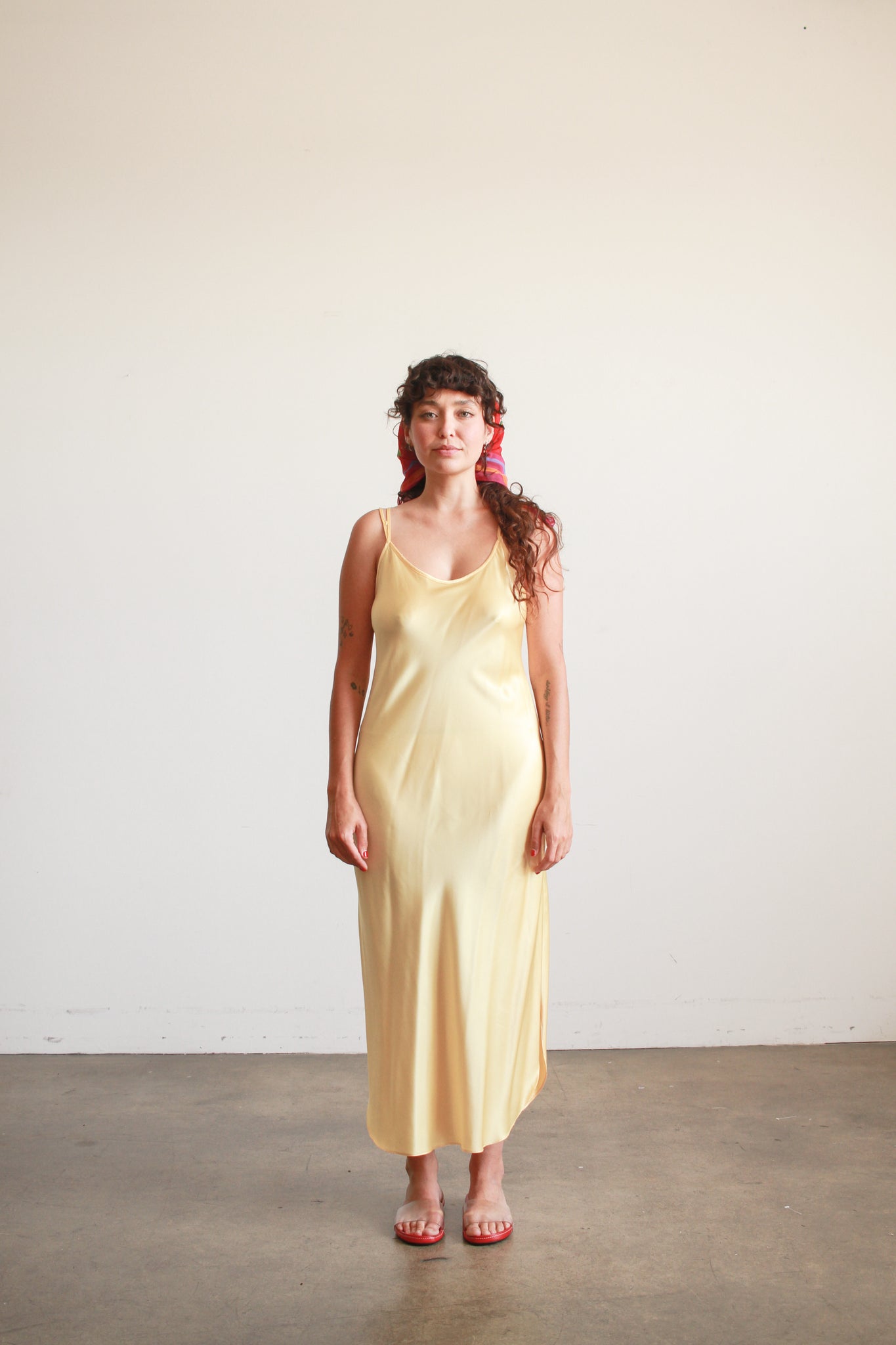 1990s Lemon Yellow Natori Silk Slip Dress – Blossom Vintage