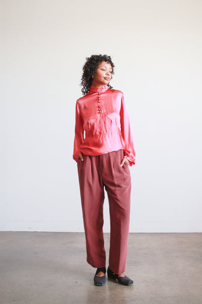 1990s Mulberry Silk Trousers
