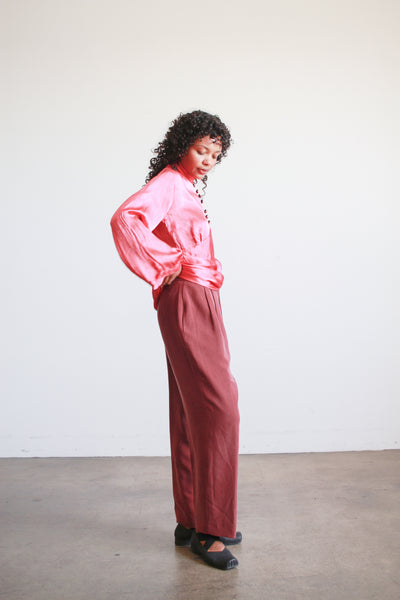 1990s Mulberry Silk Trousers